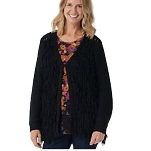 Nwt LOGO by Lori Goldstein cardigan